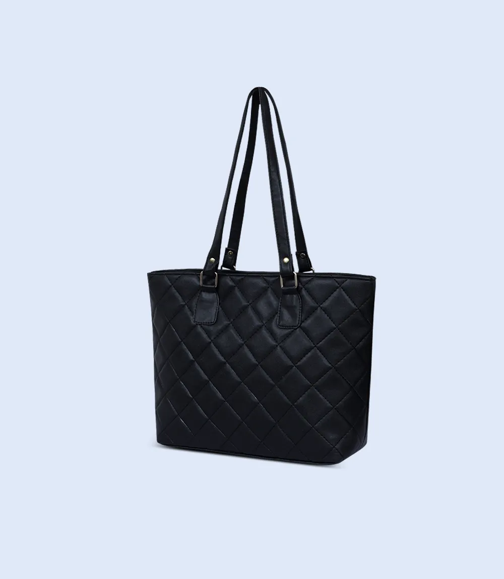 WB2401-BLACK-Women Shoulder Bag