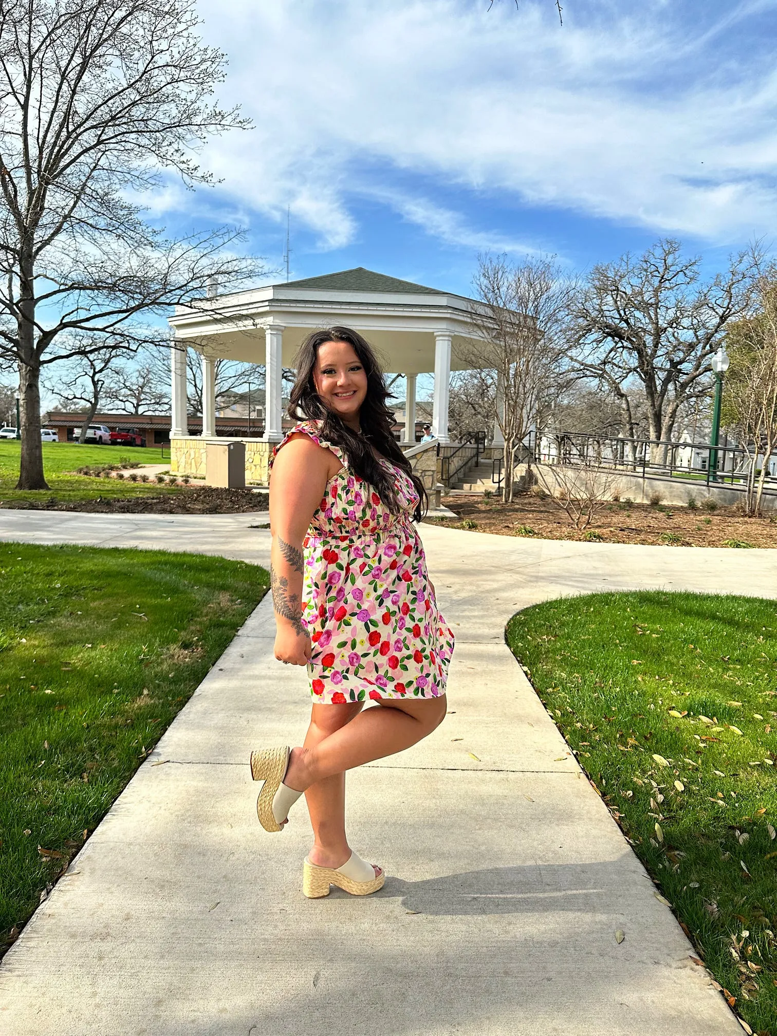 When Life Gives You Roses Mini Dress